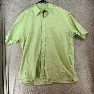 Karte Blanche Button Up Shirt Mens 3X Light Green Short Sleeve St Patricks Day